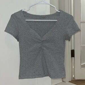 Short sleeve baby tee, ruched middle